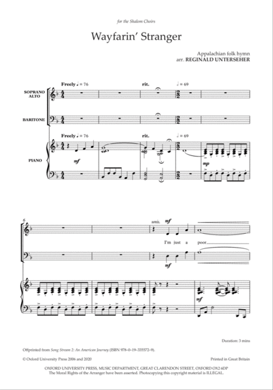Wayfarin' Stranger Choir scores gallery preview page 2