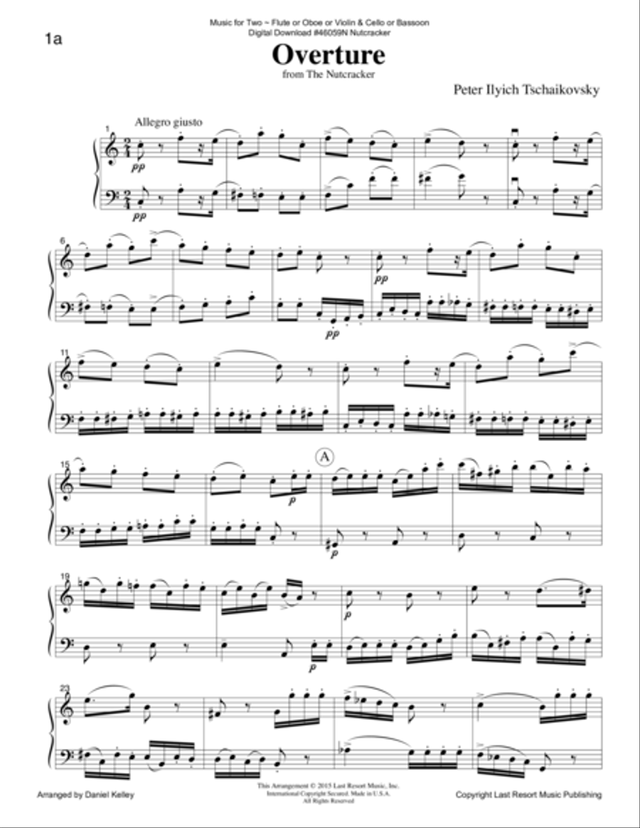 The Nutcracker - Duet - for Flute or Oboe or Violin & Cello or Bassoon - Music for Two Small Ensemble scores gallery preview page 2