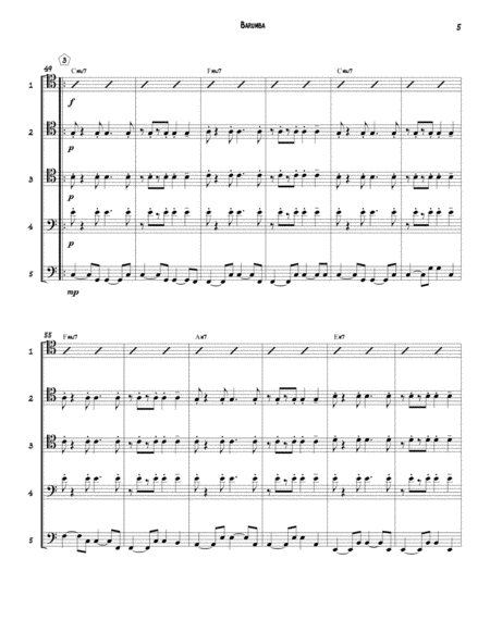 BARUMBA for Trombone Quintet from iTromboni image number null