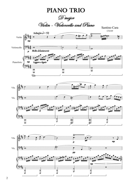 Piano trio in D major for Yara_CS169-Piano Violin Violoncello image number null