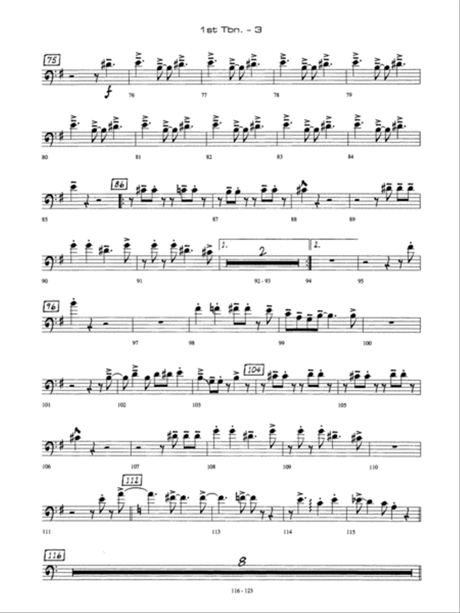 A Salute to Benny Goodman: 1st Trombone Jazz Ensemble scores gallery preview page 3