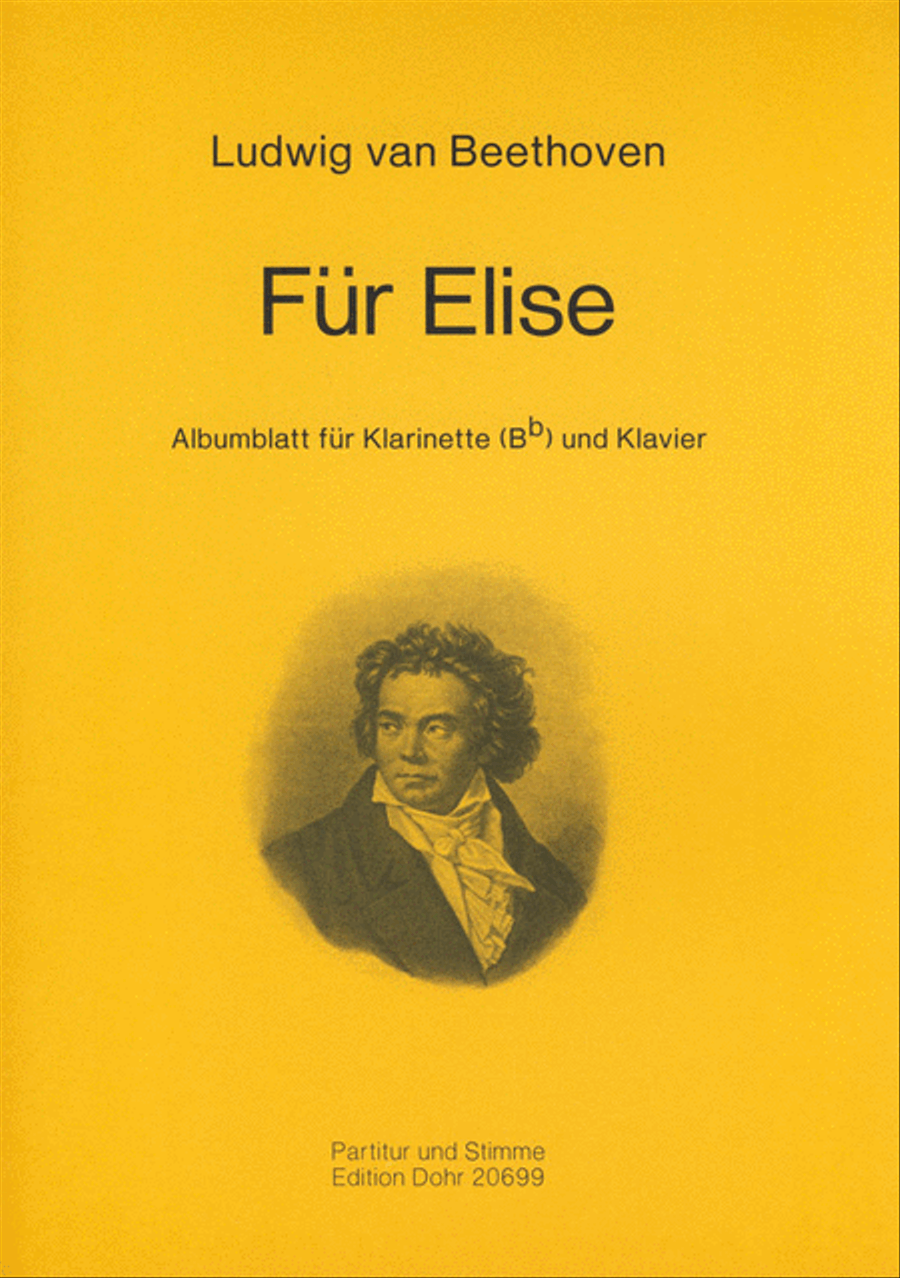 Für Elise -Albumblatt für Klarinette (B) und Klavier- Clarinet Solo scores gallery preview page 1
