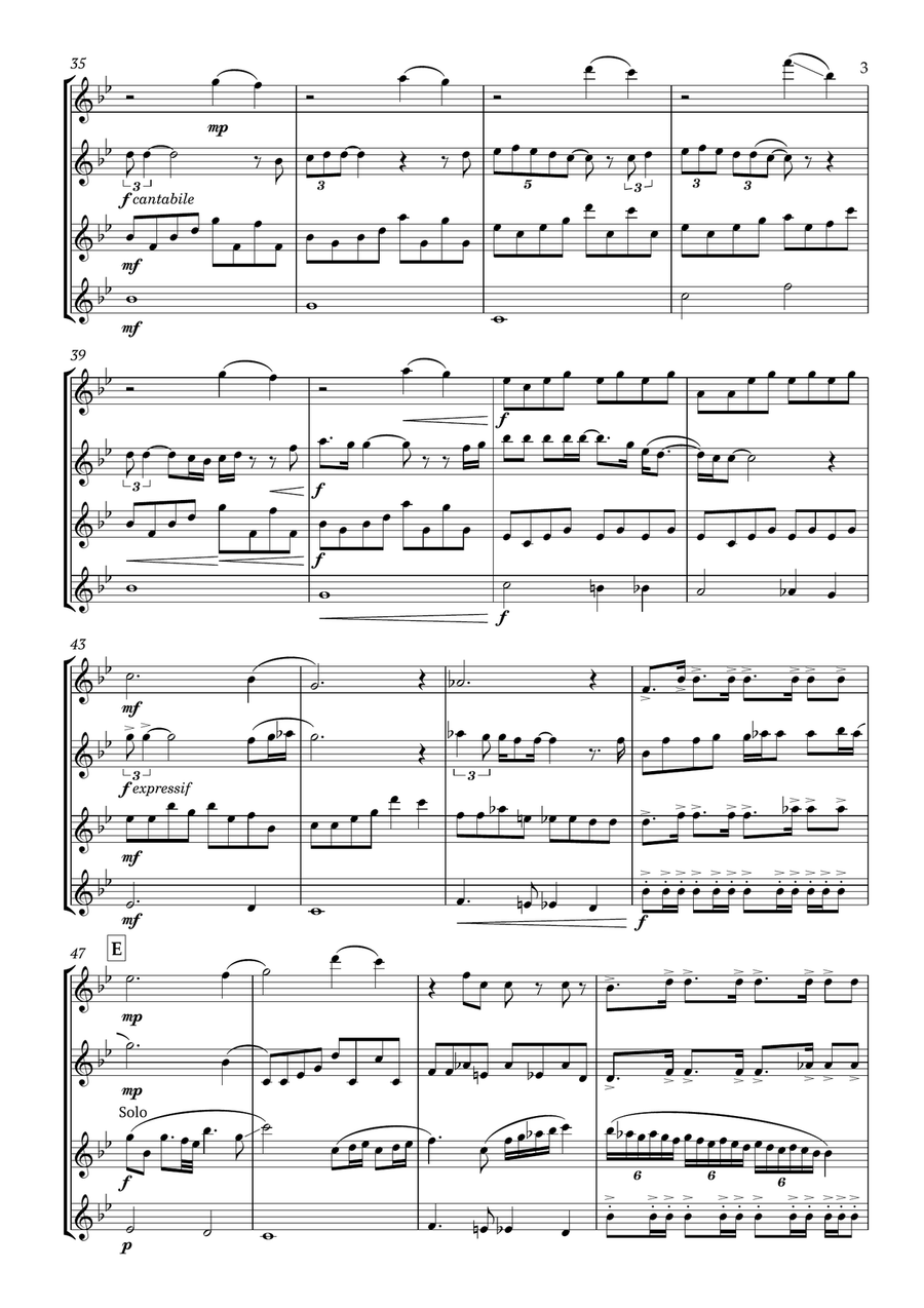 Bohemian Rhapsody Woodwind Quartet scores gallery preview page 4