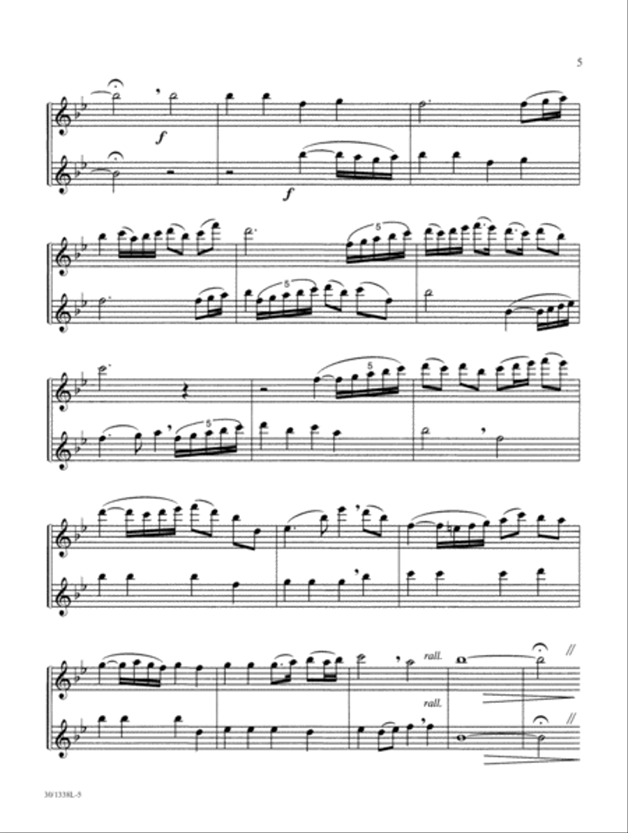 Hymns & Spirituals - Flute Flute Duet scores gallery preview page 6