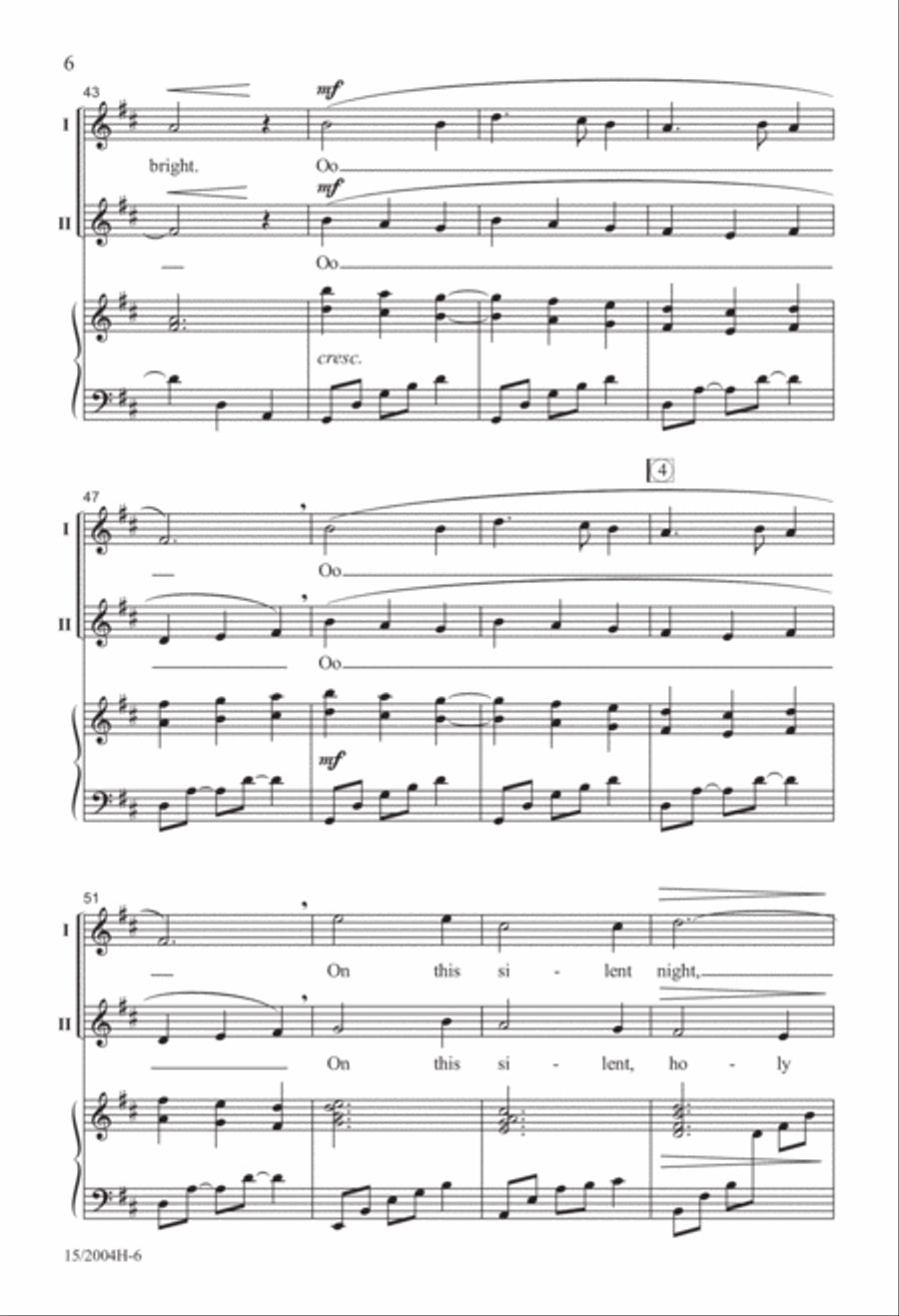 On This Still, Silent Night 2-Part scores gallery preview page 6