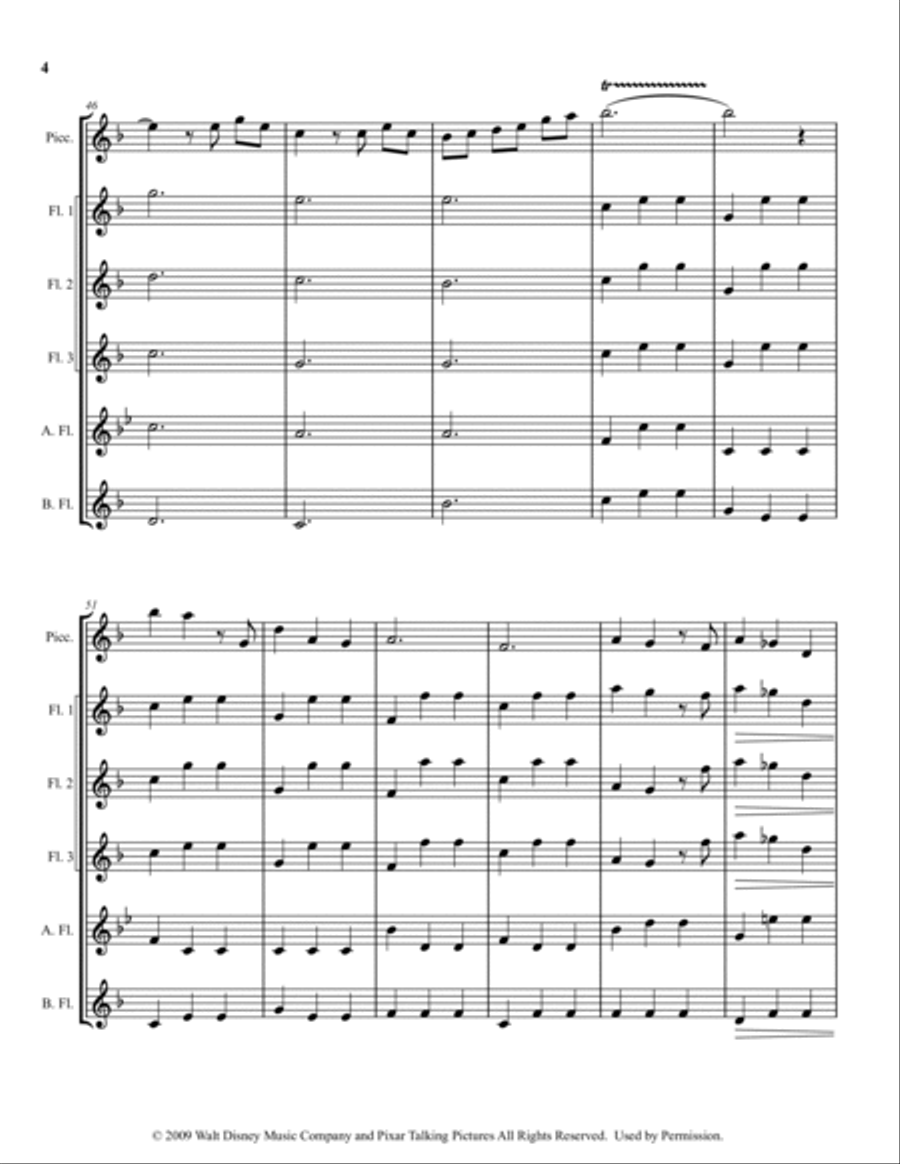 Married Life Married Life Flute Choir scores gallery preview page 4