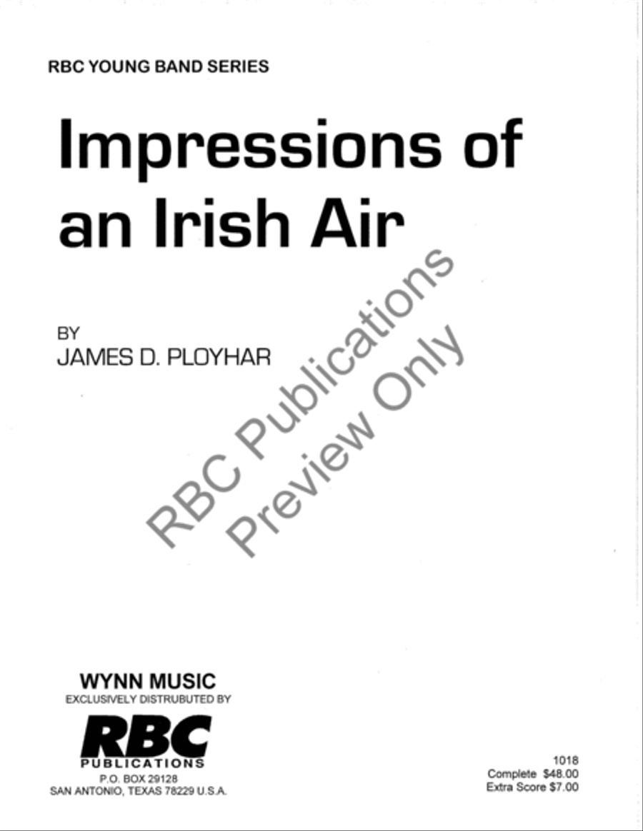 Impressions Of An Irish Air Concert Band scores gallery preview page 2