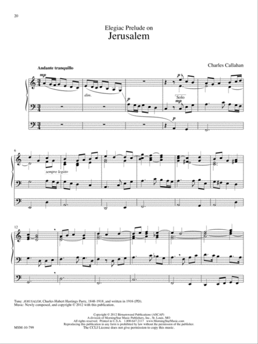 O God Beyond All Praising: Seven Pieces for Organ on English Hymntunes Organ scores gallery preview page 8