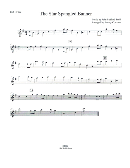The Star Spangled Banner for Mixed Instrumentation image number null