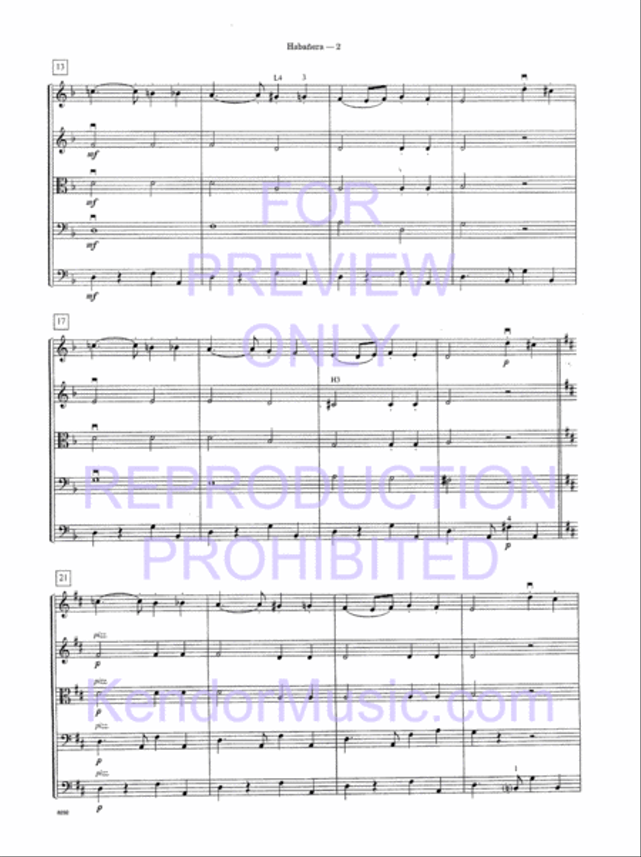 Habanera (from Carmen Suite #2) (Score) String Orchestra scores gallery preview page 5