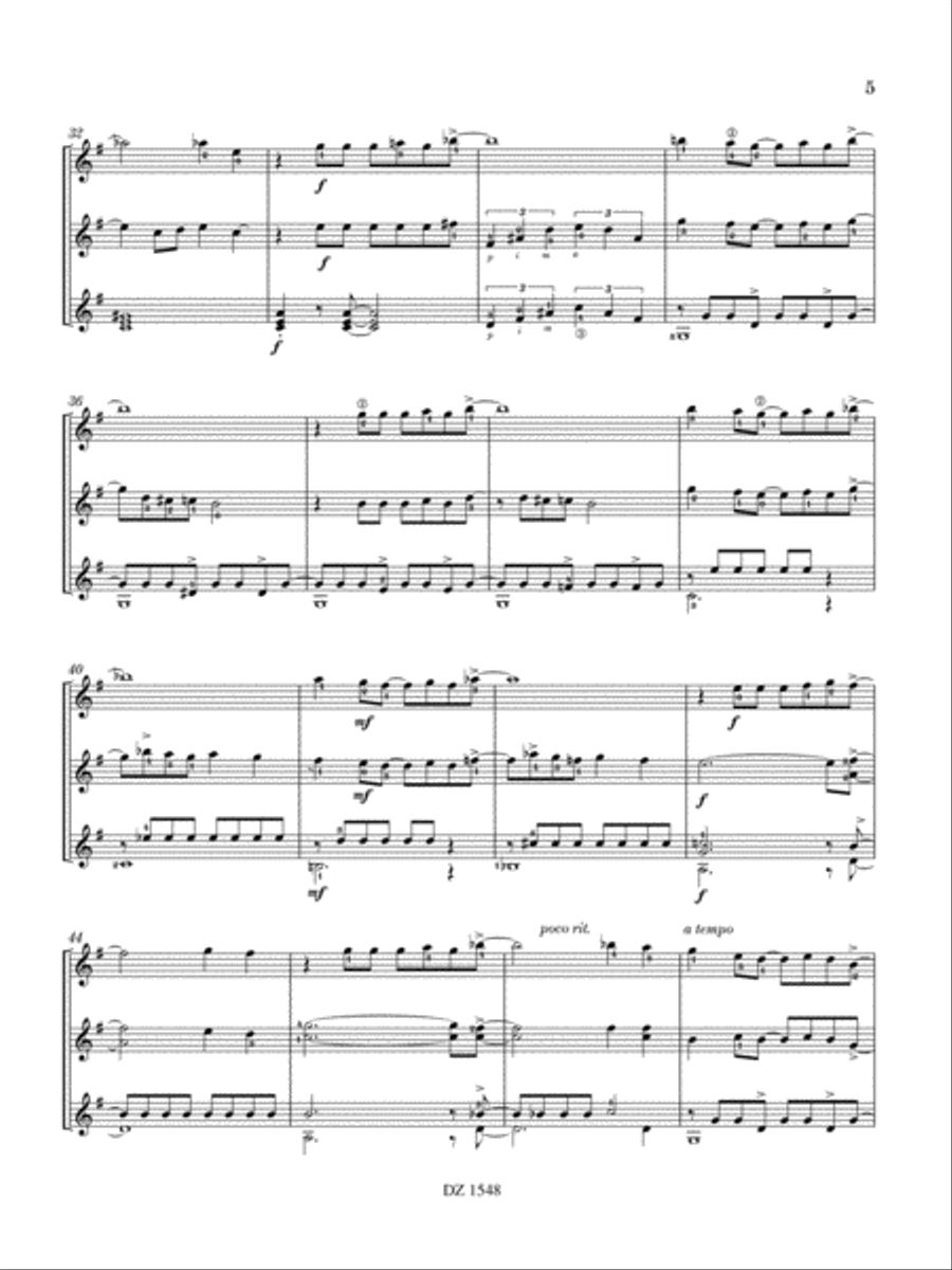 Bambou calypso, Habanera bohème Guitar Ensemble scores gallery preview page 5