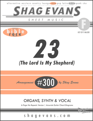 23 A300F - Organs, Synth & Vocal - Single Key Sheet Music