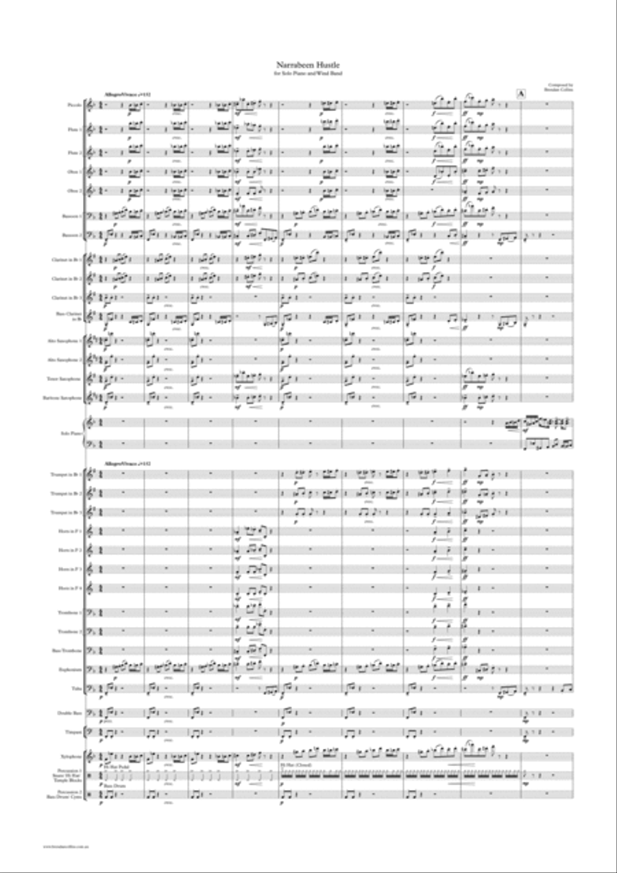 Narrabeen Hustle Concert Band scores gallery preview page 1