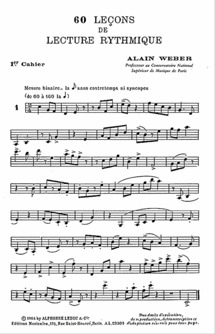 60 Lecons De Lecture Rythmique - Volume 1 Collection / Songbook scores gallery preview page 3