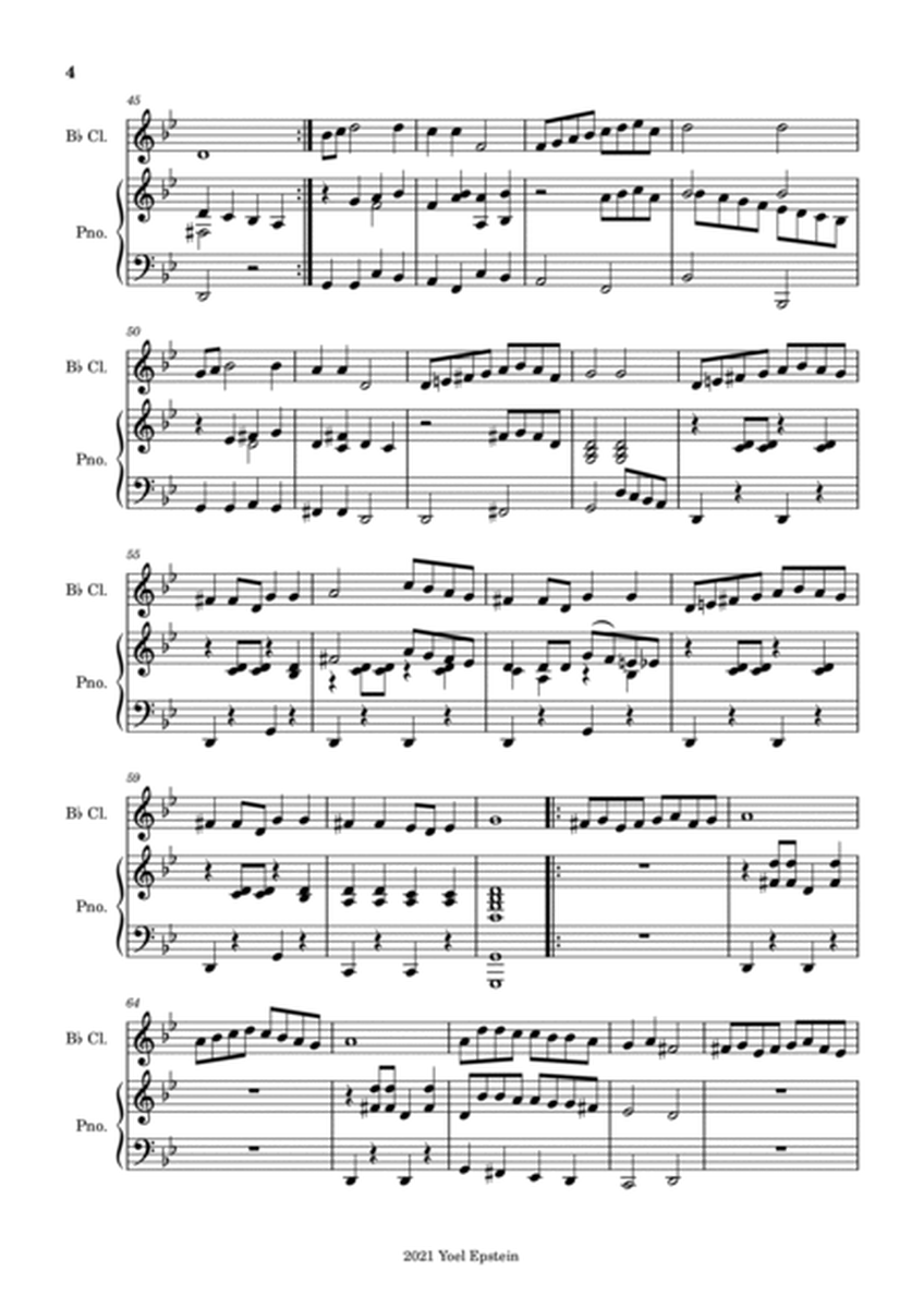 Chassidic Melodies for Clarinet and Piano image number null