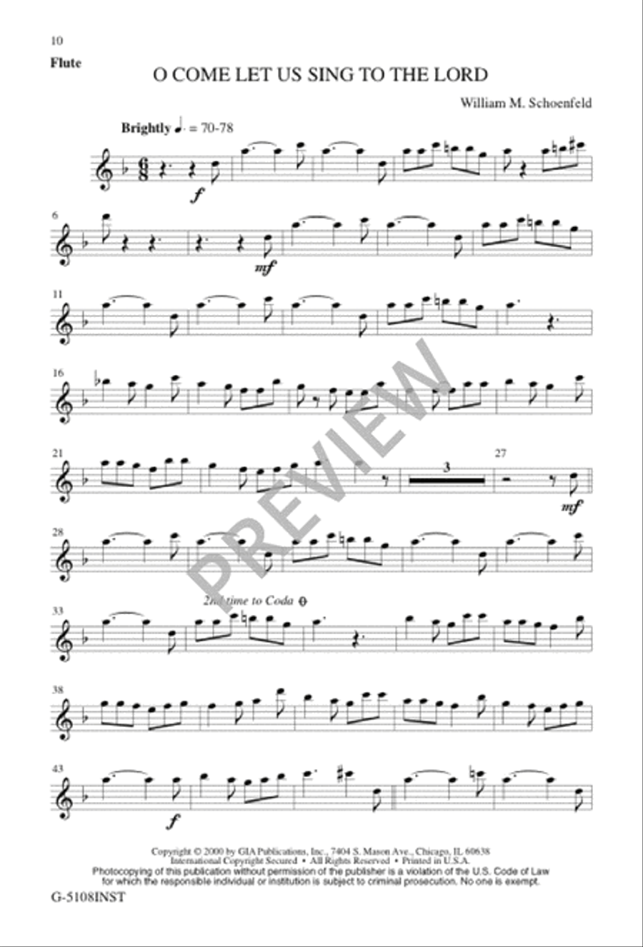 O Come Let Us Sing to the Lord 2-Part scores gallery preview page 10