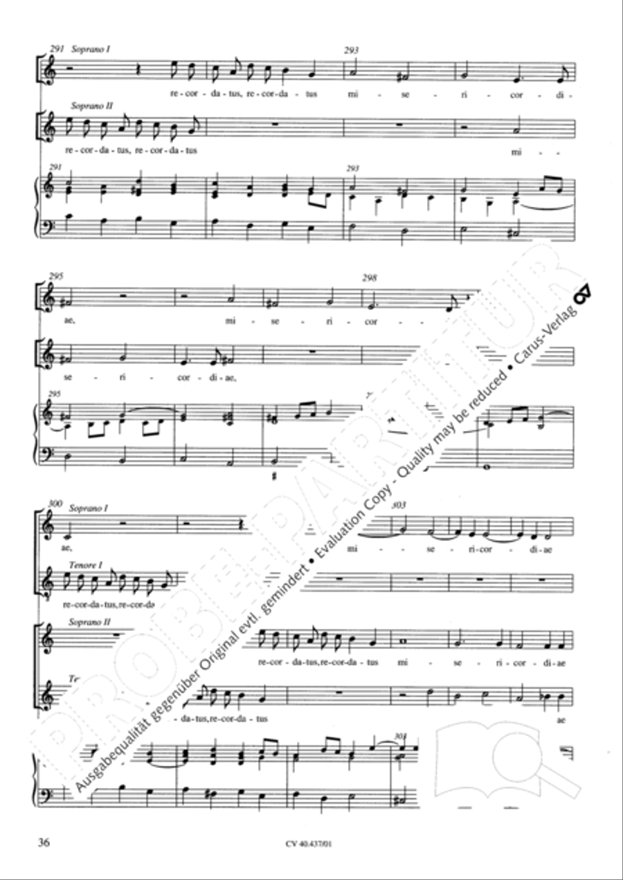 Magnificat a 8 voci con 6 vel 10 istromenti 4-Part scores gallery preview page 32