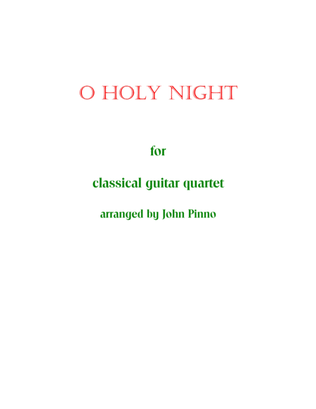 Book cover for O Holy Night (classical guitar quartet)