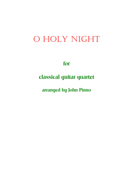 O Holy Night (classical guitar quartet)