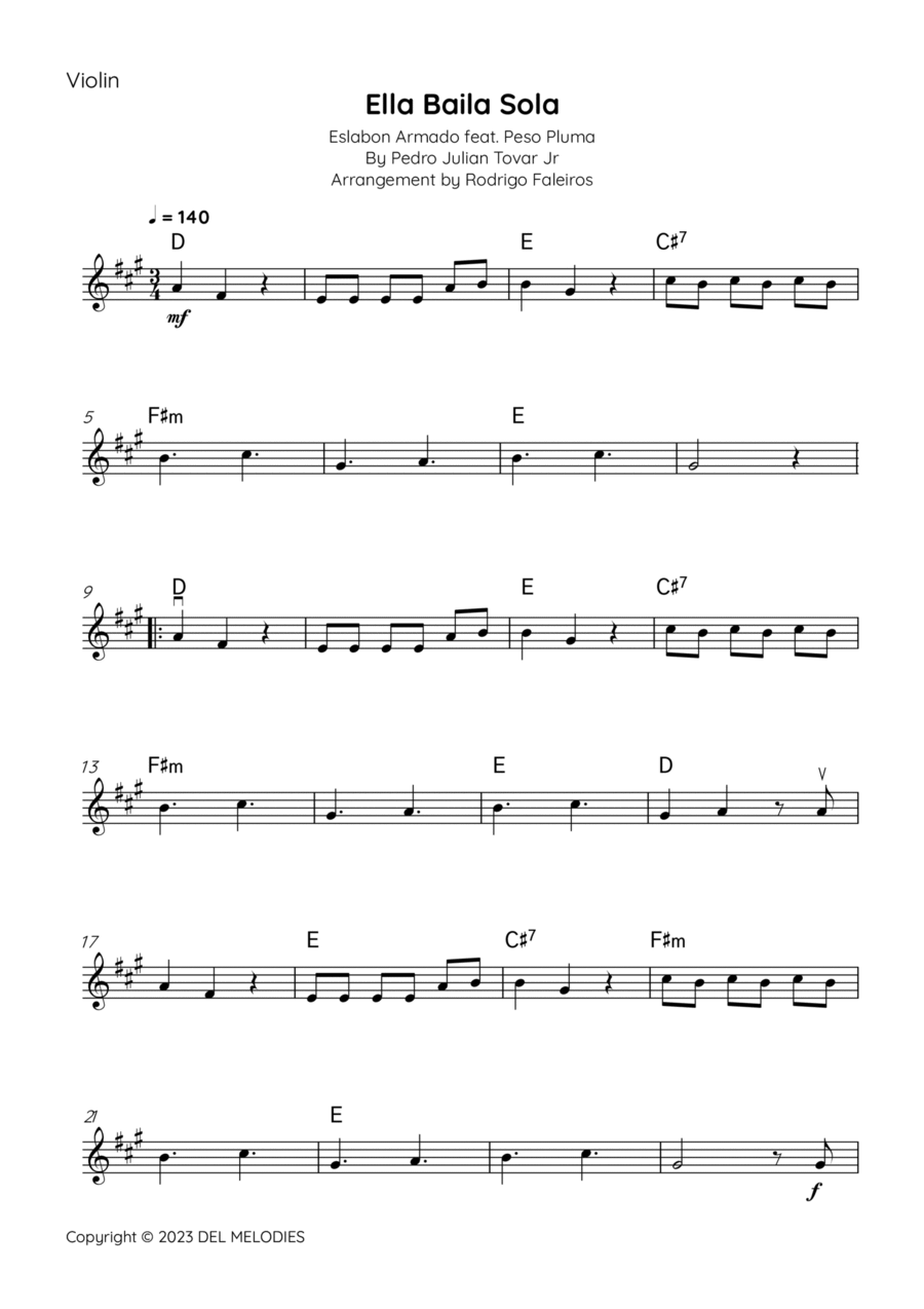 Ella Baila Sola Violin Solo scores gallery preview page 1