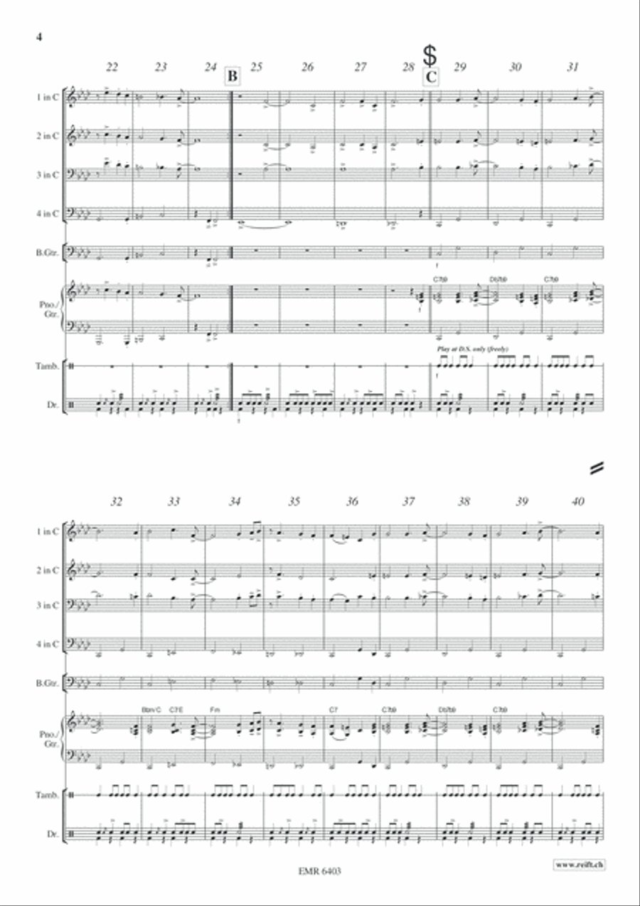 King's Blues March Concert Band scores gallery preview page 5