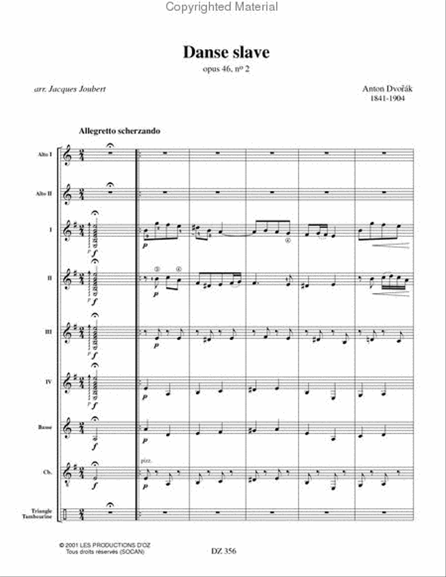 Danse slave, opus 46, no 2 - 2 cahiers Guitar Ensemble scores gallery preview page 2