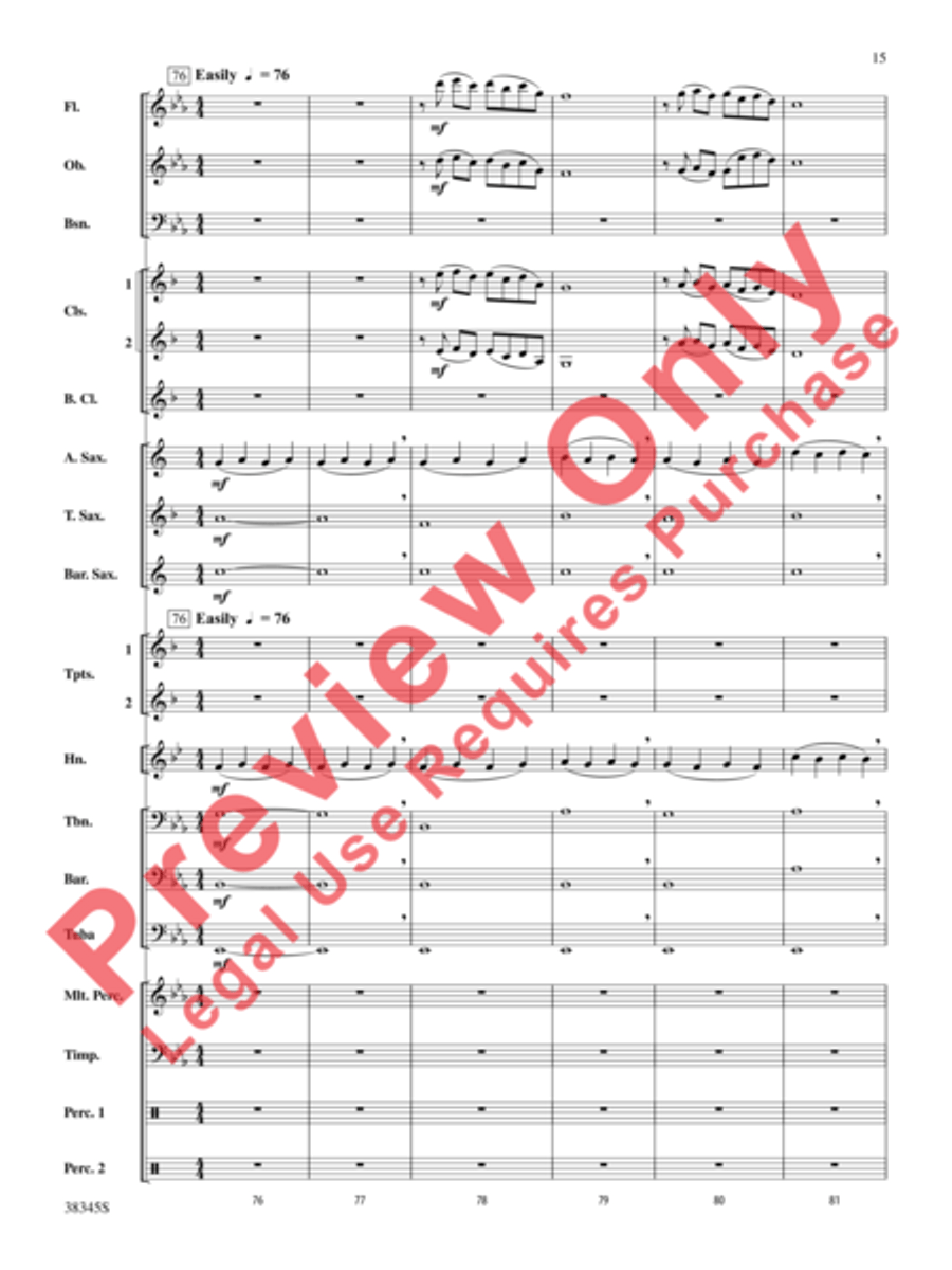 Grand Canyon Suite, Themes from Concert Band scores gallery preview page 16