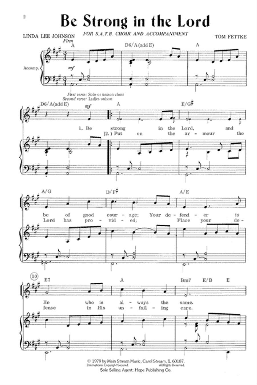 Be Strong in the Lord 4-Part scores gallery preview page 3