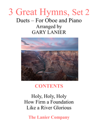 Book cover for Gary Lanier: 3 GREAT HYMNS, Set 2 (Duets for Oboe & Piano)