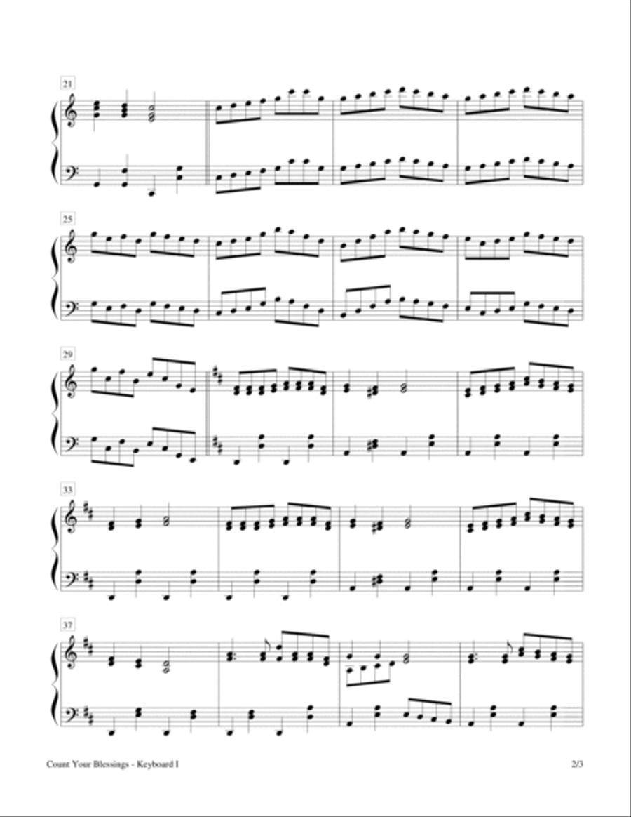 Count Your Blessings (2 Pianos, 4 Hands) 2 Pianos, 4-Hands scores gallery preview page 2