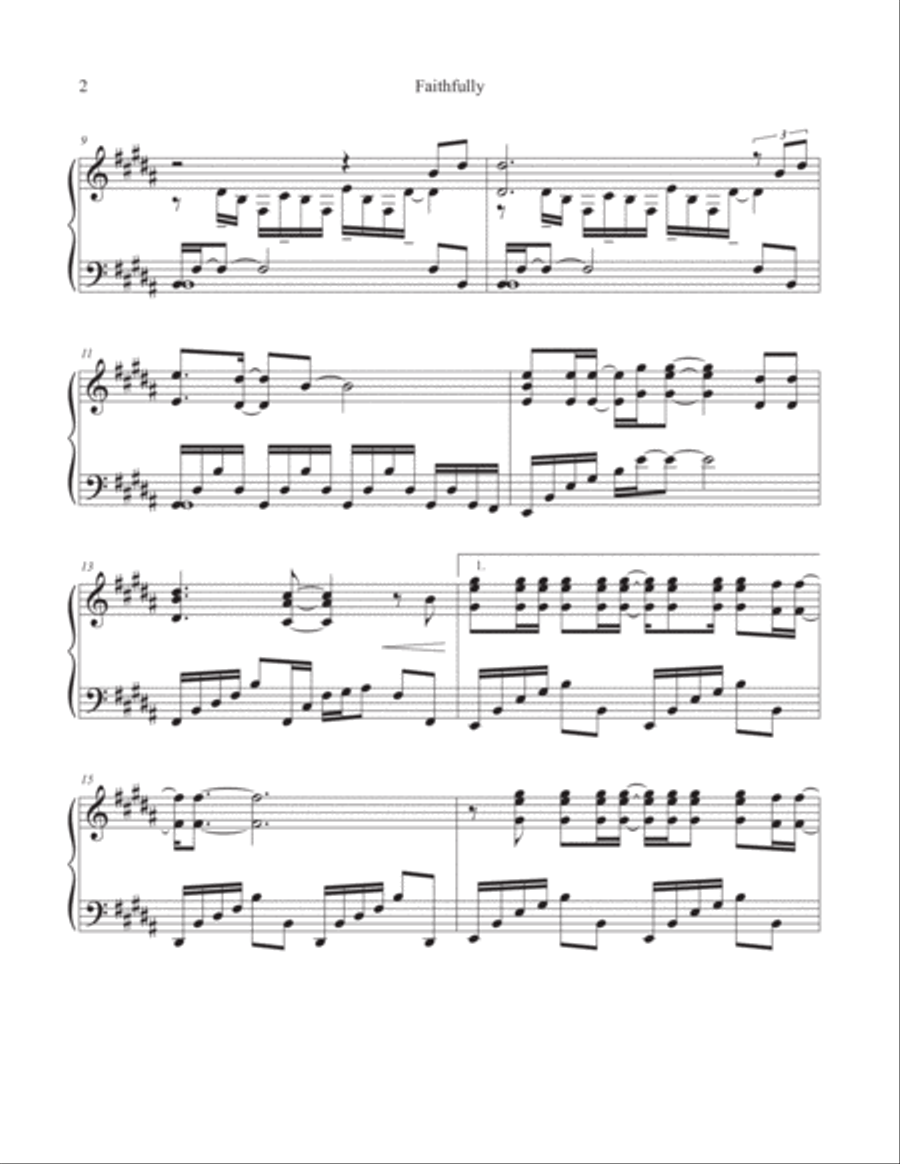 Faithfully Piano Solo scores gallery preview page 2
