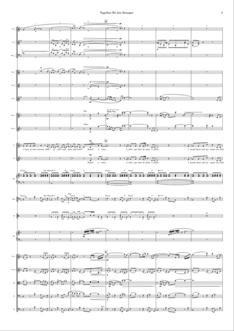 Together We Are Stronger (stronger Together) Full Orchestra scores gallery preview page 3