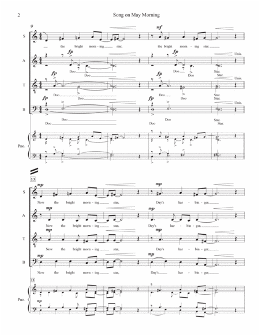 Song On May Morning Divisi scores gallery preview page 6