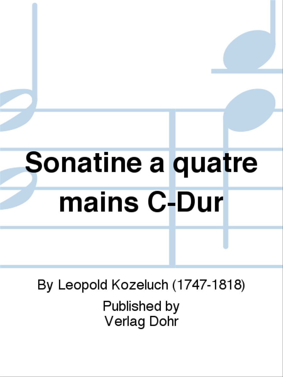 Sonatine à quatre mains C-Dur Postolka XI:5 (ca. 1803) Piano Duet scores gallery preview page 1
