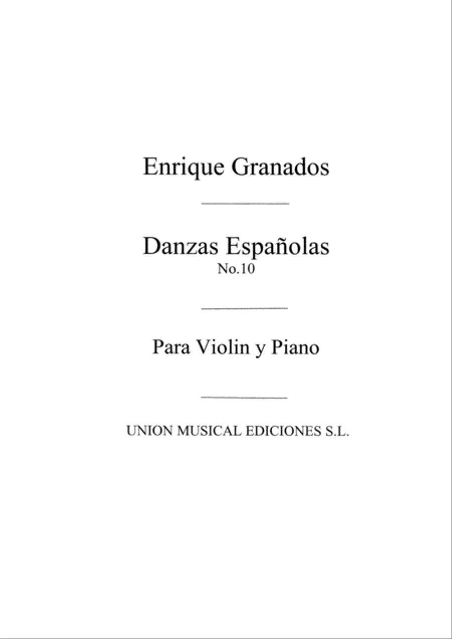 Danza Espanola No.10 Melancolica Violin Solo scores gallery preview page 1
