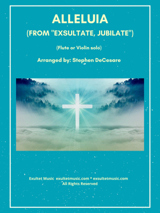 Book cover for Alleluia (from "Exsultate, Jubilate") (Flute or Violin solo and Piano)