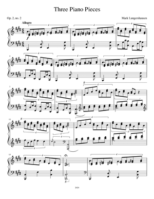 Three Piano Pieces, number 2
