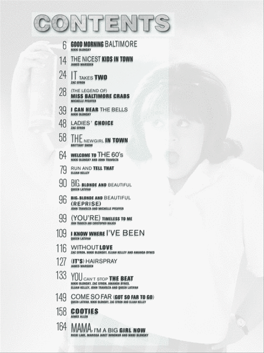 Hairspray: Soundtrack to the Motion Picture Piano, Vocal, Guitar scores gallery preview page 2