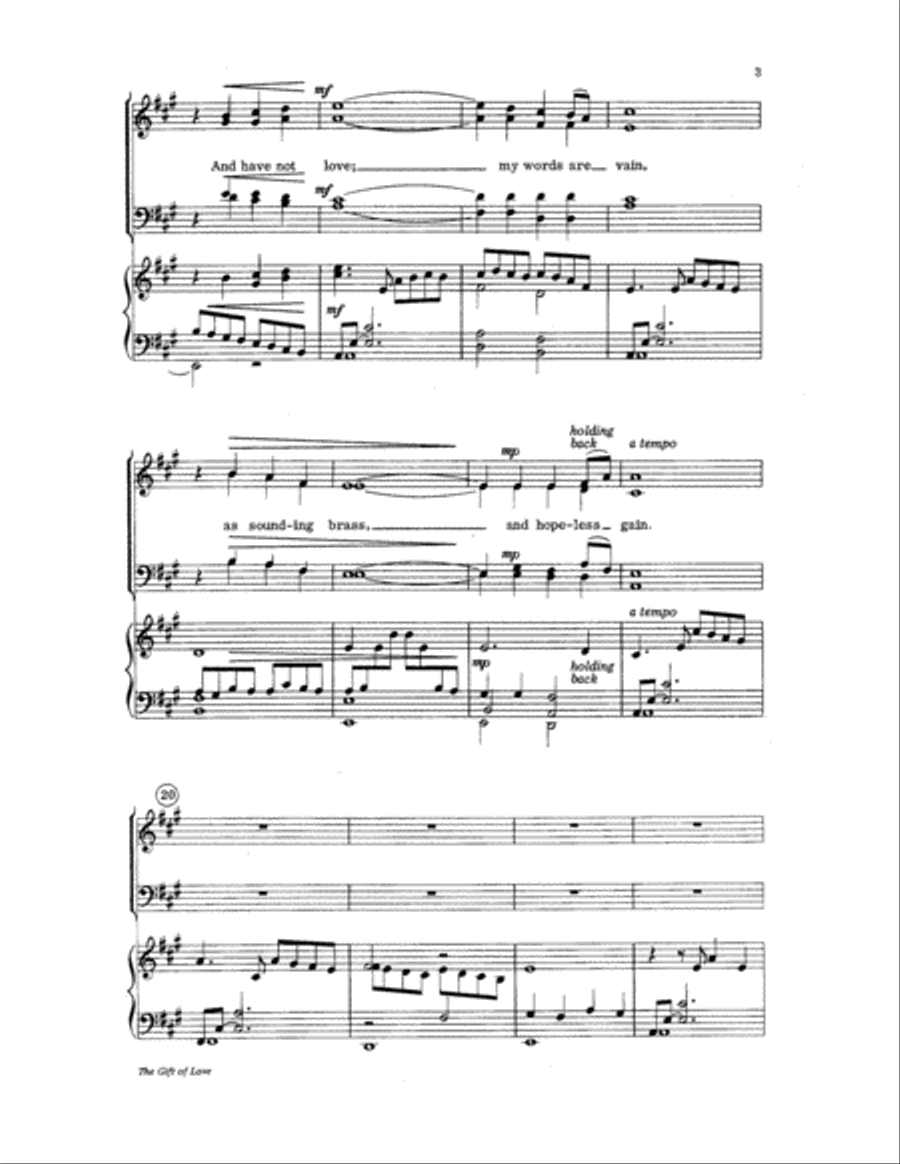 The Gift of Love 4-Part scores gallery preview page 4