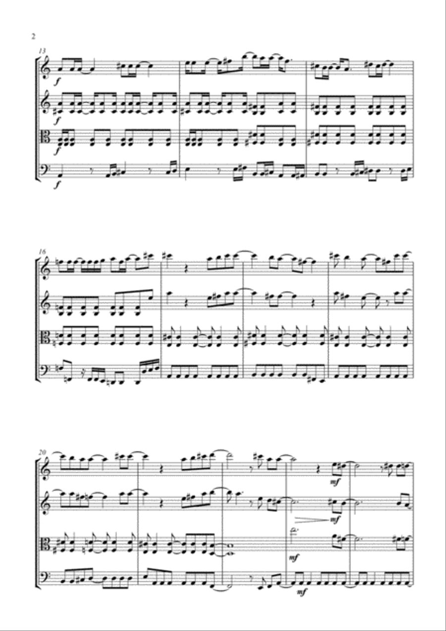 You're All I Need To Get By String Quartet scores gallery preview page 2