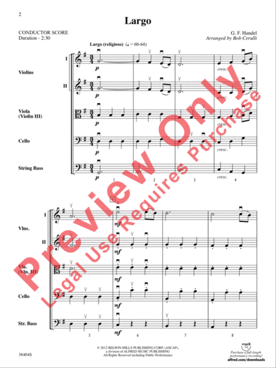 Largo String Orchestra scores gallery preview page 3