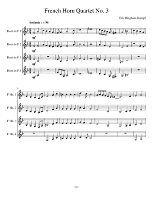 French Horn Quartet No. 3