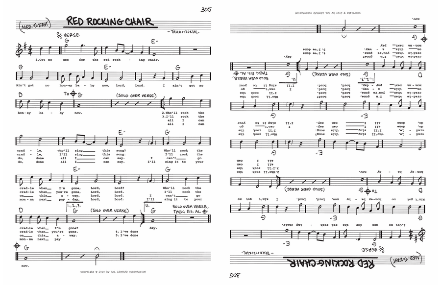 Red Rocking Chair Voice scores gallery preview page 1