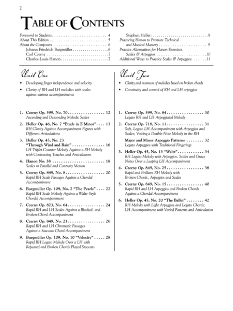 BurgmA1/4ller, Czerny & Hanon -- Piano Studies Selected for Technique and Musicality, Book 3 Piano Method scores gallery preview page 2