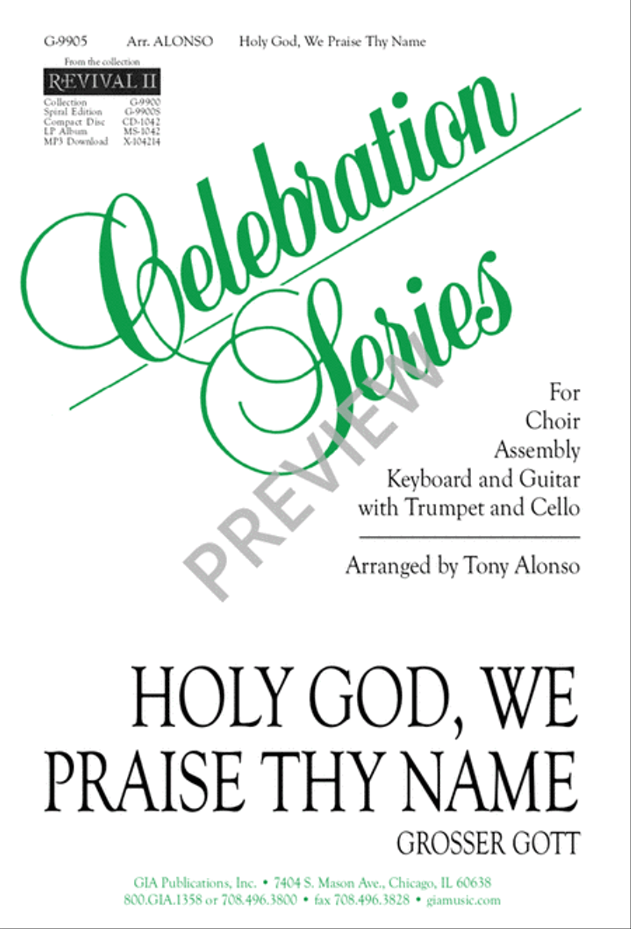 Holy God, We Praise Thy Name 3-Part scores gallery preview page 12