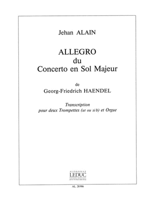 Book cover for Allegro (trumpets 2 & Organ)
