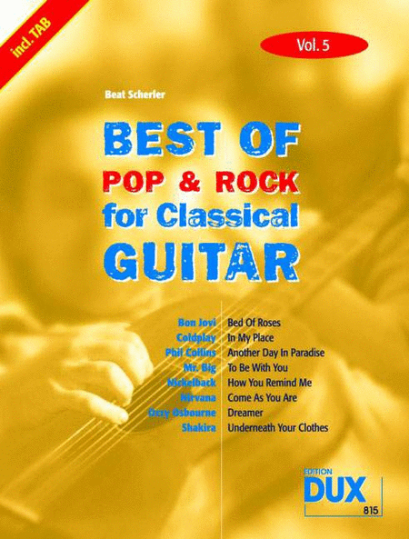 Best of Pop and Rock for Classical Guitar Vol. 5