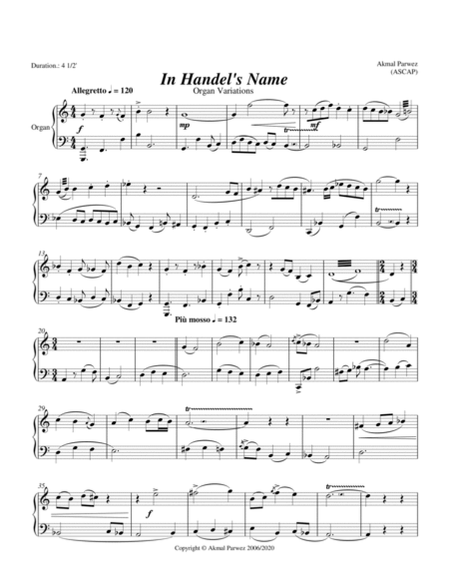 In Handel's Name for Organ image number null
