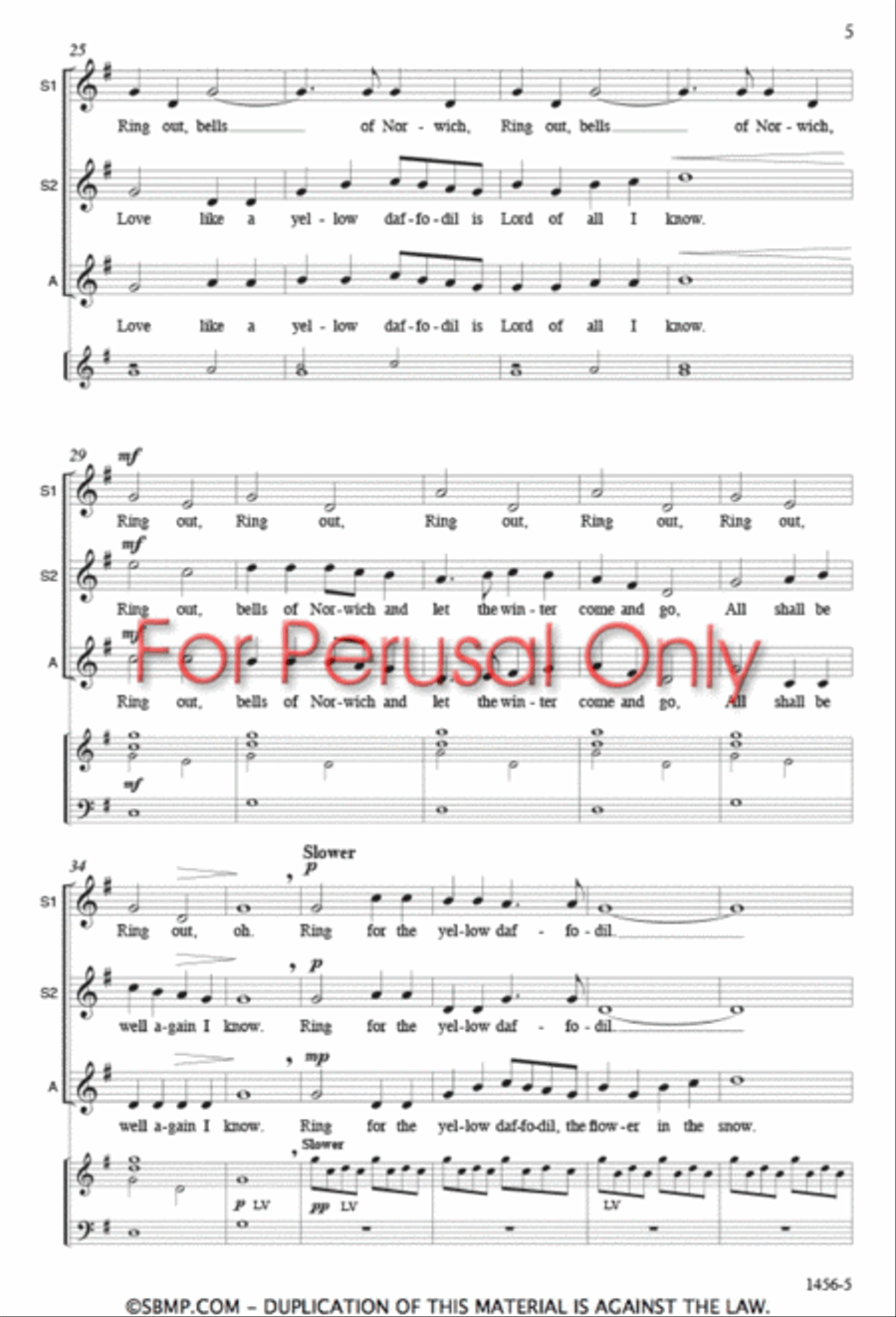 Bells of Norwich - SSA Octavo SSA scores gallery preview page 4