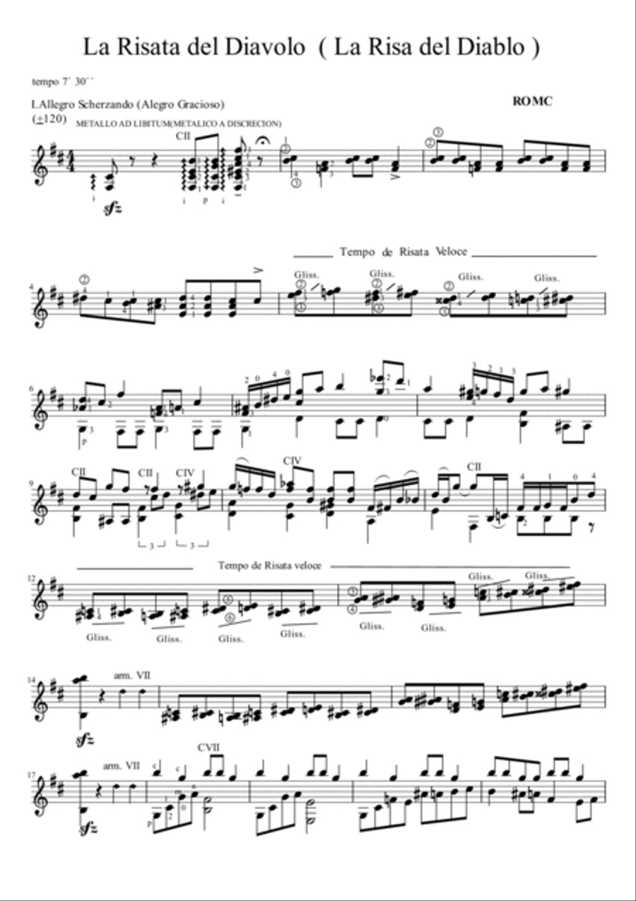 La Risata Del Diavolo (La Risa del Diablo) Classical Guitar scores gallery preview page 3